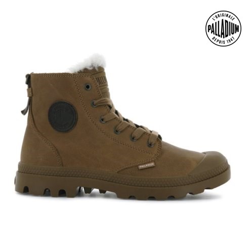 Palladium Pampa Hi Pilot Men's Boots Brown | UK F386-FWY